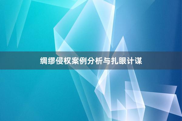 绸缪侵权案例分析与扎眼计谋